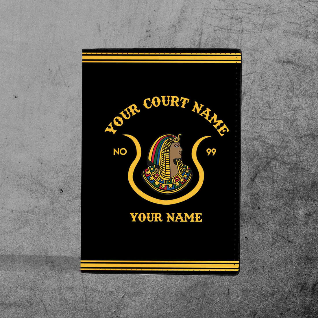 Custom Name Daughters of Ancient Egyptian D.O.I Fraternity Masonic Leather Passport Holder