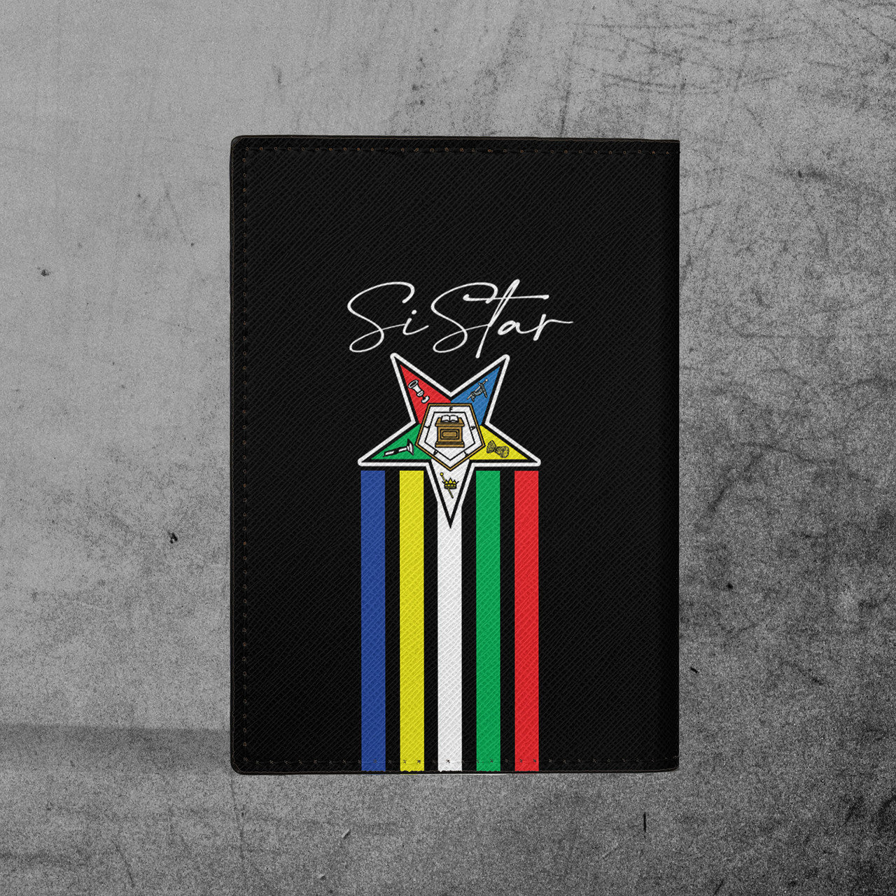 Custom Name Chapter Name Order of the Eastern Star Sistar Leather Passport Holder - FUKAMASONIC