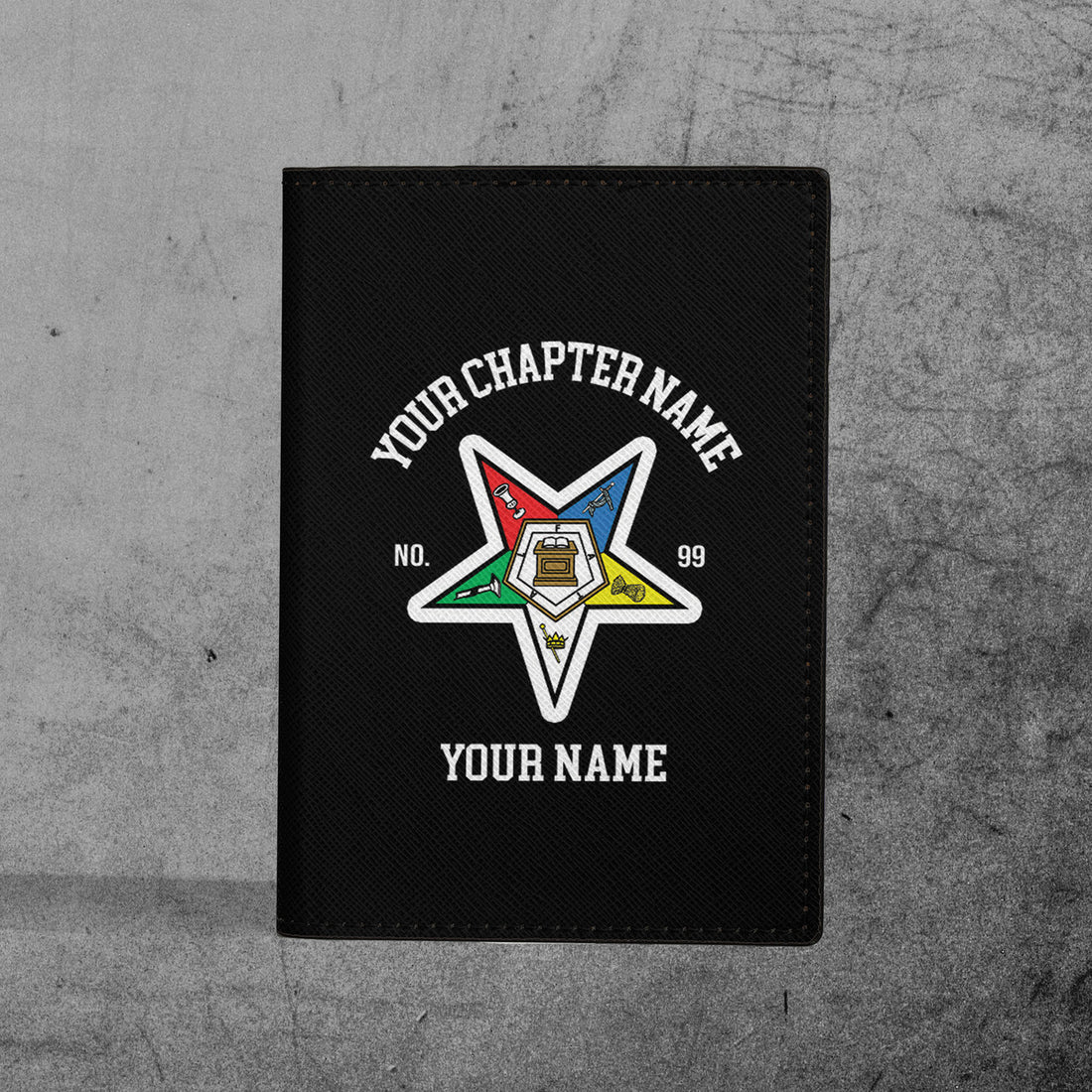 Custom Name Chapter Name Order of the Eastern Star Sistar Leather Passport Holder