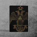 Custom Scottish Rite 33 Degree Emblem Masonic Leather Passport Holder - FUKAMASONIC