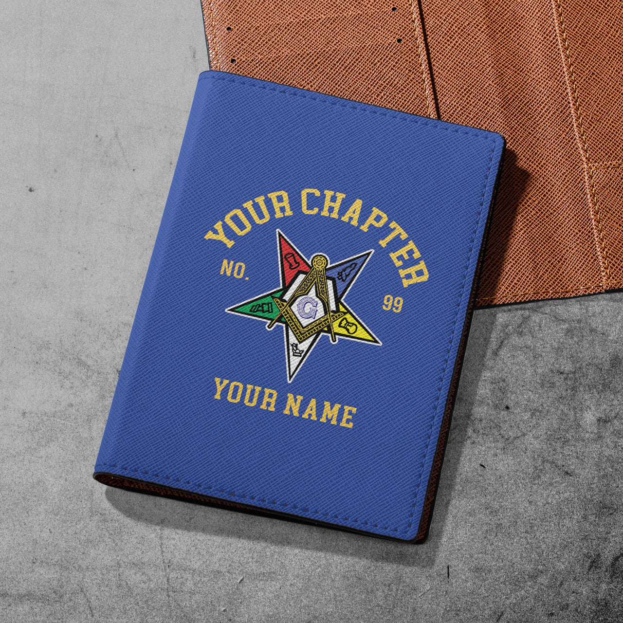 Personalized OES Masonic Past Patron Passport Holder - FUKAMASONIC