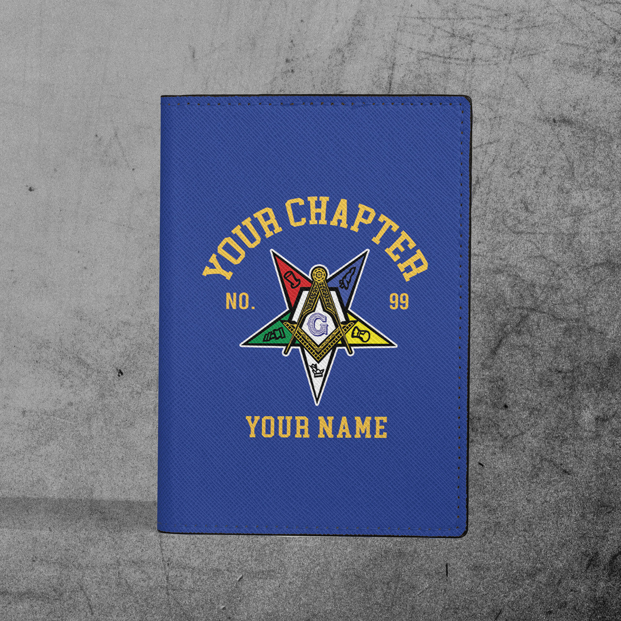 Personalized OES Masonic Past Patron Passport Holder - FUKAMASONIC