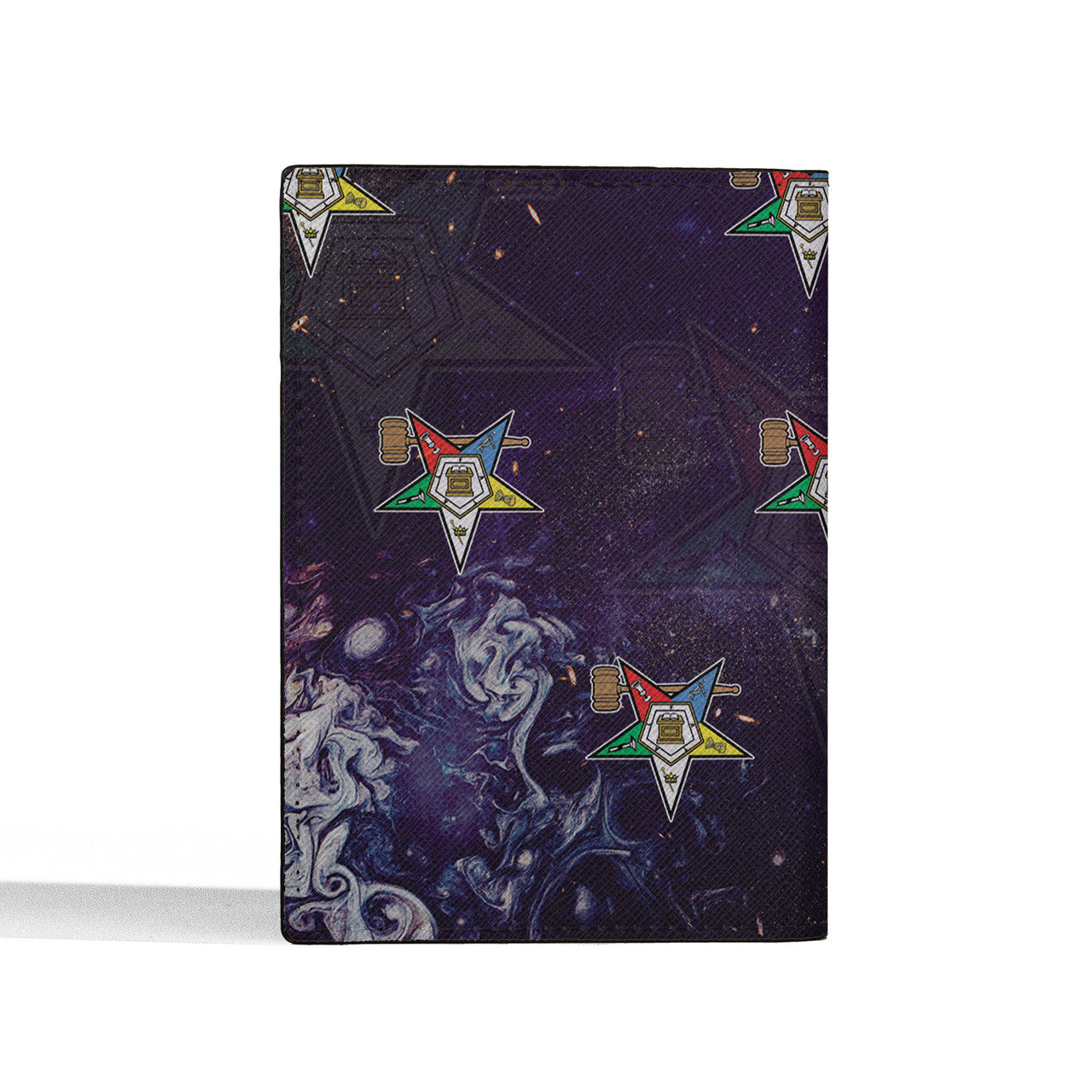 Blue Marble Pattern Order of the Eastern Star OES Past Matron Passort Holder - FUKAMASONIC