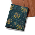 Blue Teal Floral Freemason Masonic Daughters Ancient Egypt Passport Holder - FUKAMASONIC