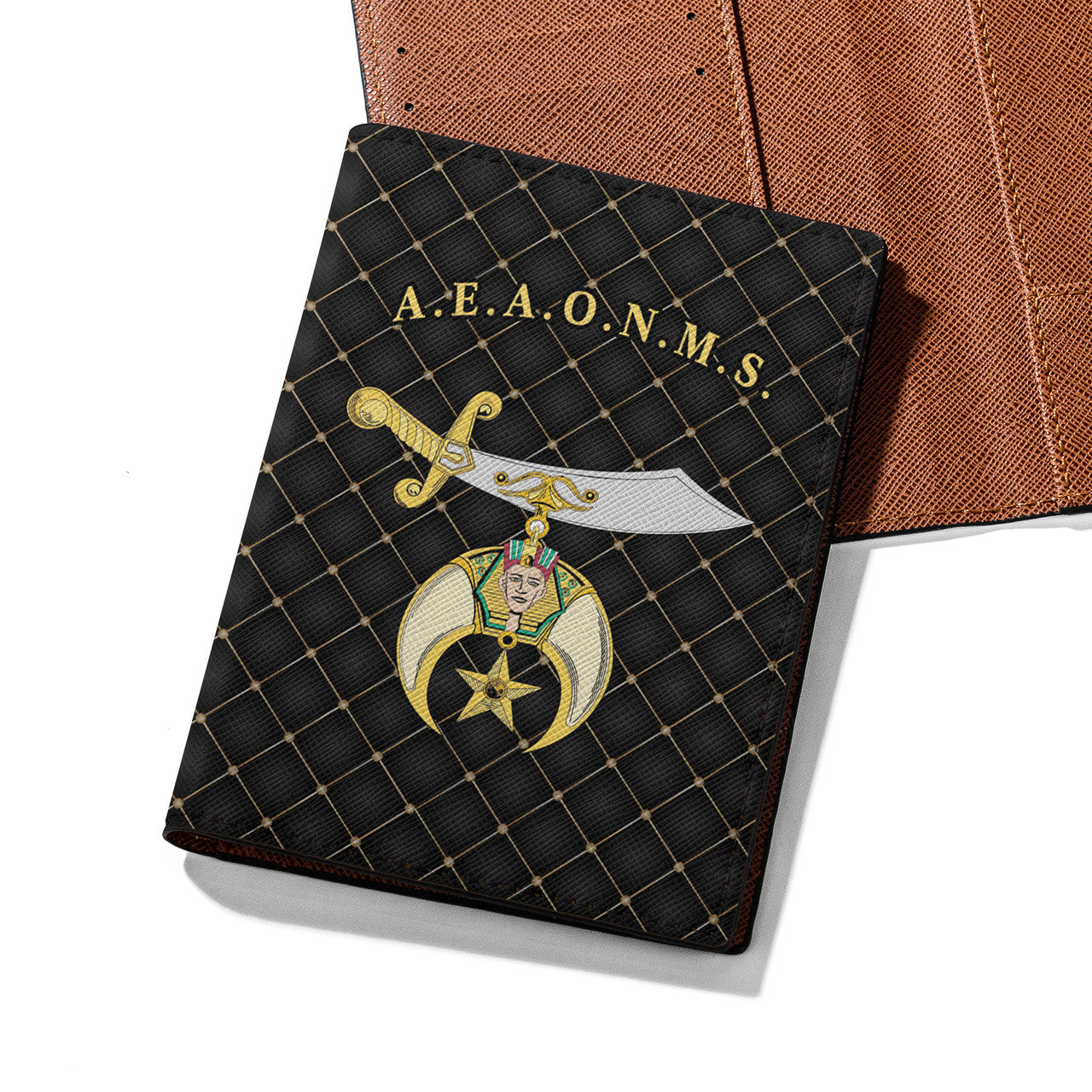 Ancient Egypt Nobles Mystic Shriners Passport Holder - FUKAMASONIC