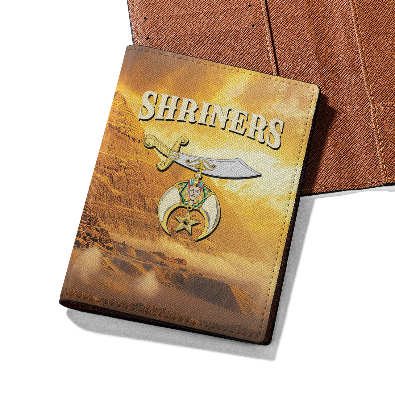 Noble Shriners Mystic Egypt Pyramid Passport Holder - FUKAMASONIC