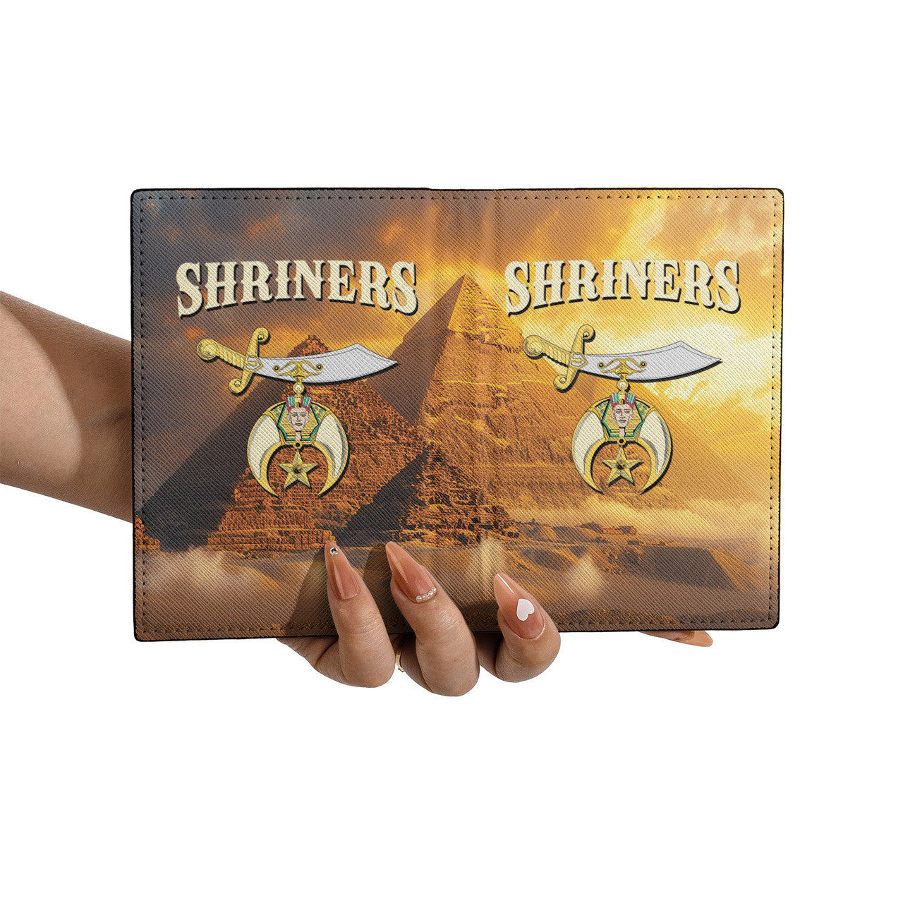 Noble Shriners Mystic Egypt Pyramid Passport Holder - FUKAMASONIC
