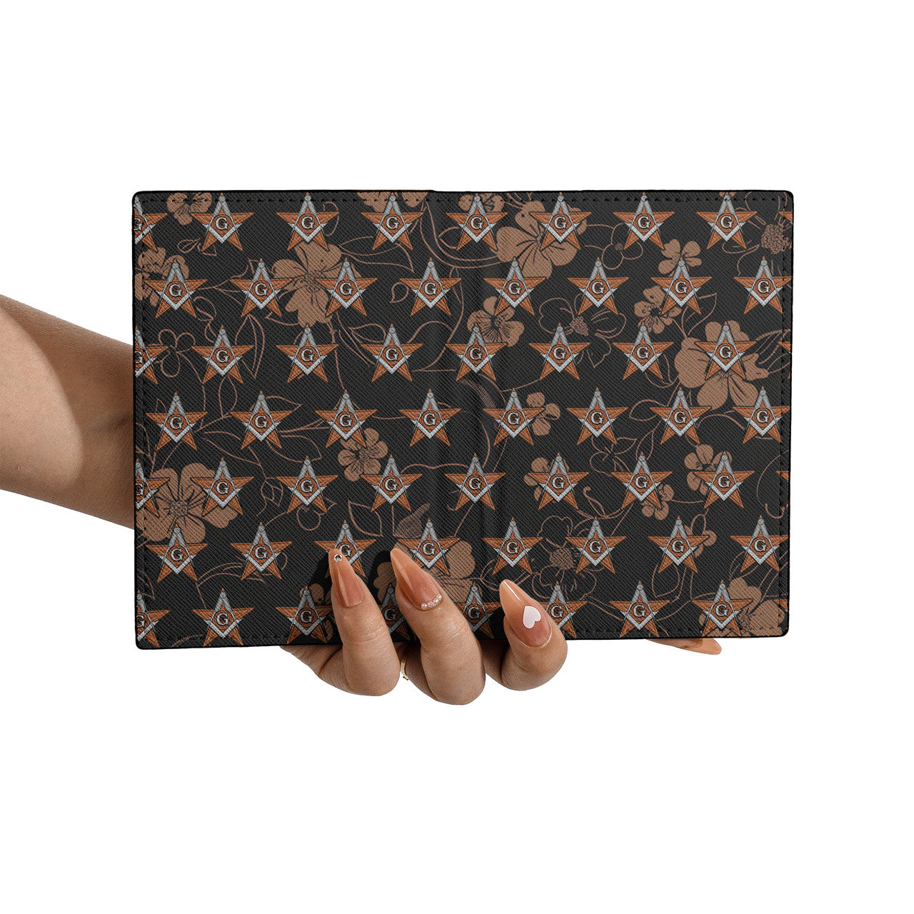 OES Masonic Past Patron Vintage Floral Passport Holder - FUKAMASONIC