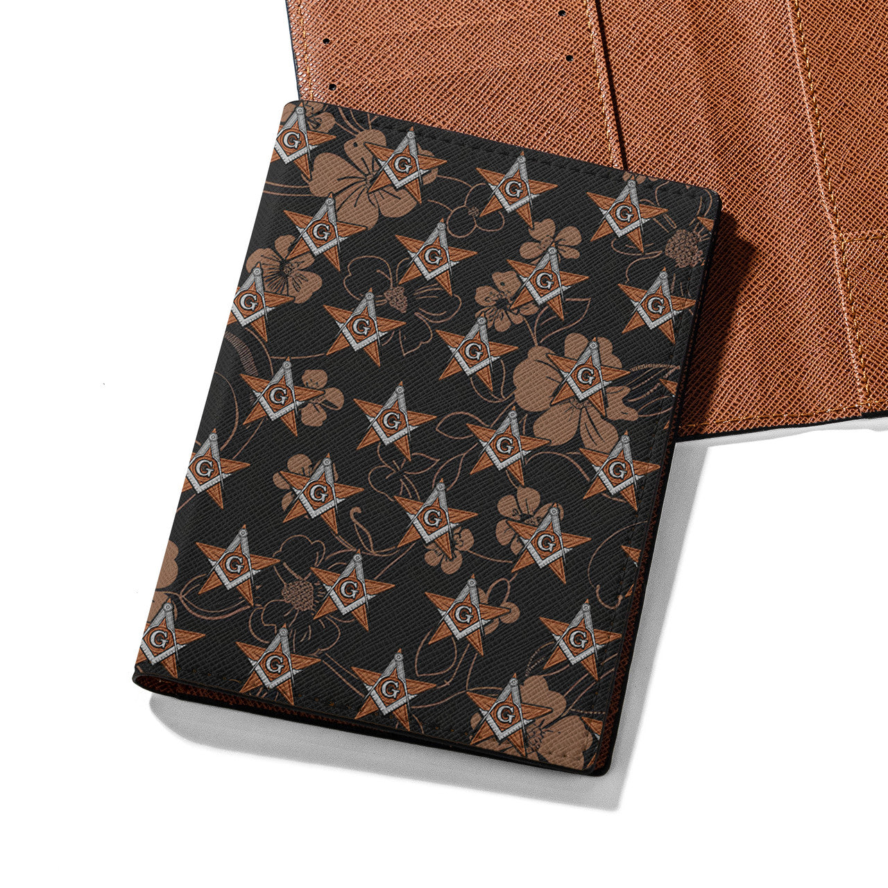 OES Masonic Past Patron Vintage Floral Passport Holder - FUKAMASONIC