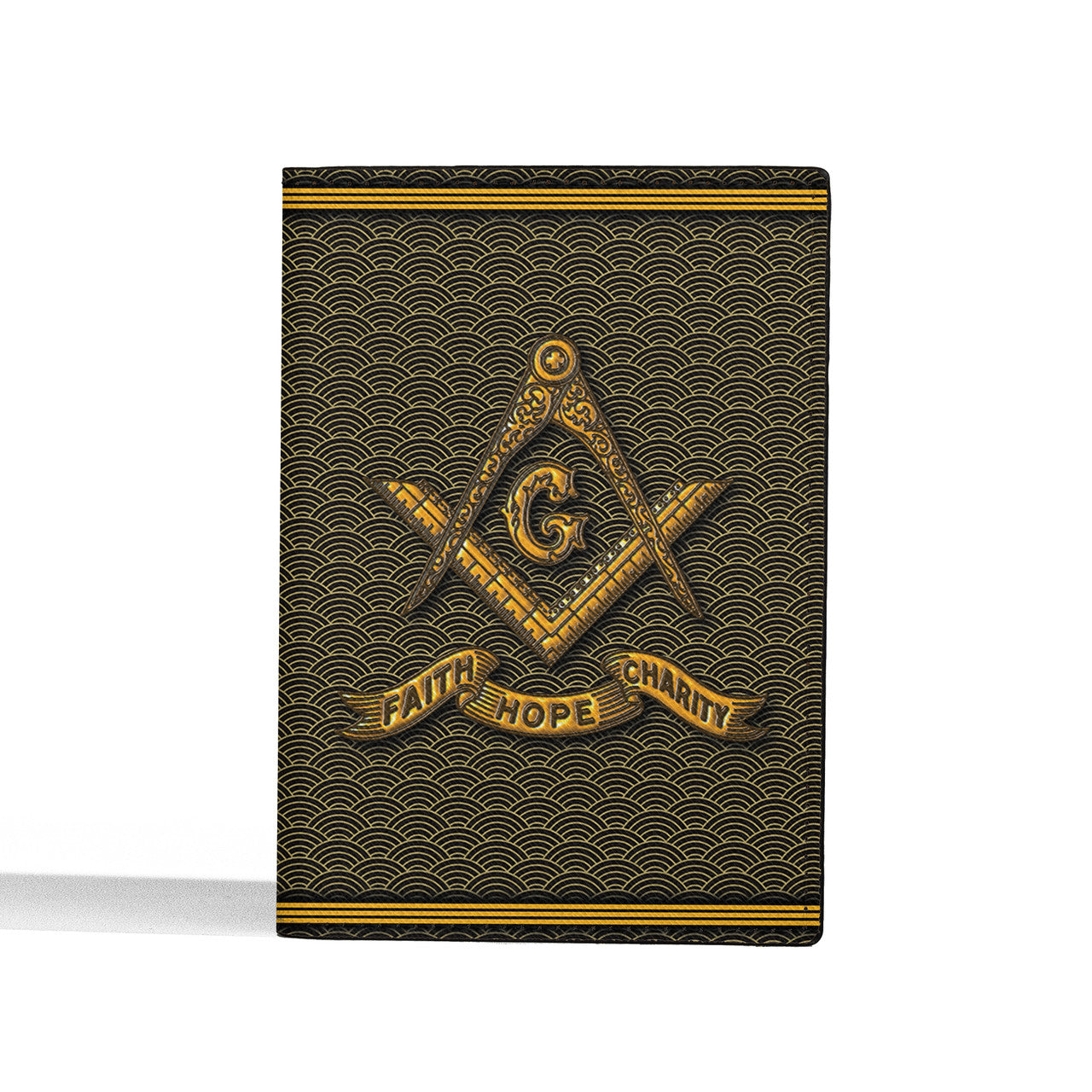 Masonry Faith Hope Charity Freemason Passport Holder - FUKAMASONIC