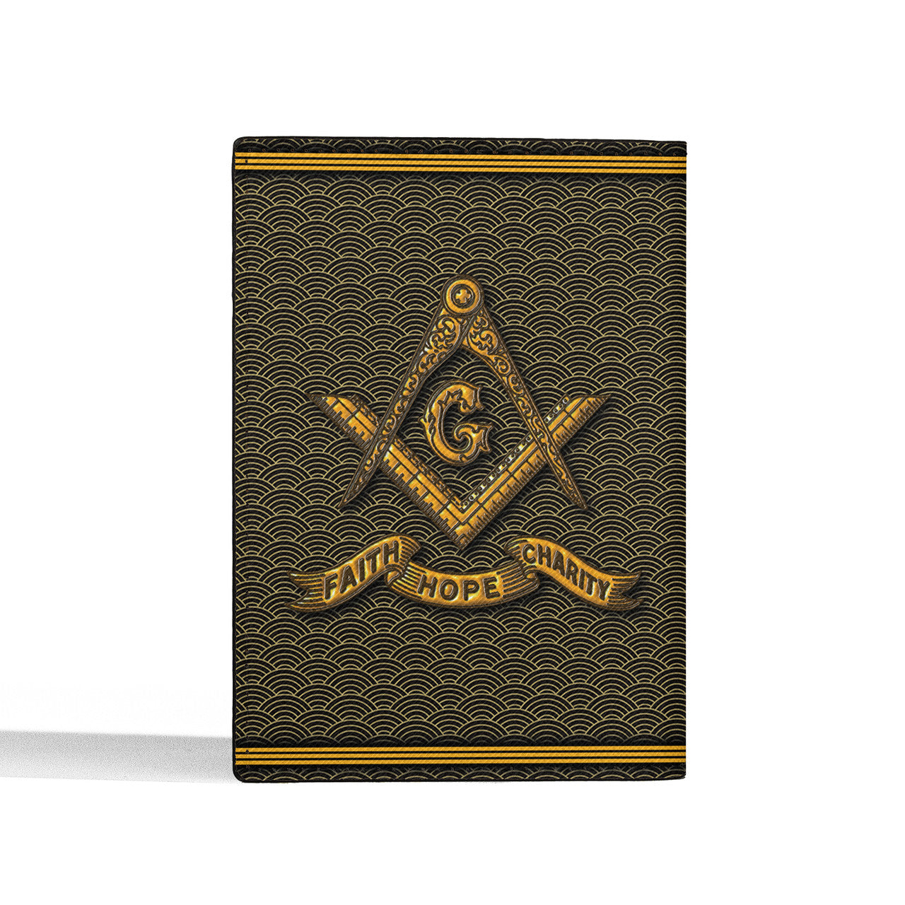 Masonry Faith Hope Charity Freemason Passport Holder - FUKAMASONIC