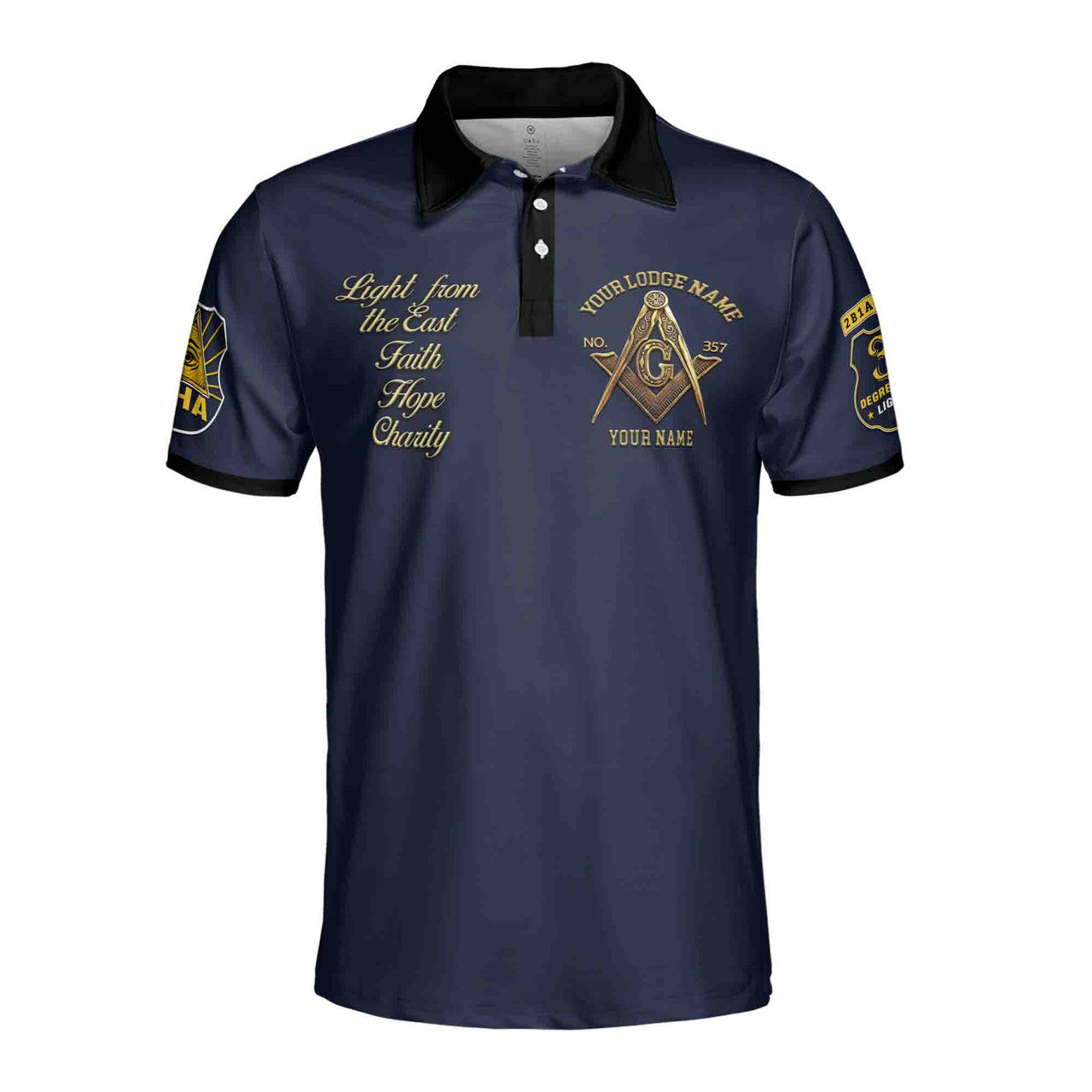 Customize Prince Hall PHA F&A Freemasonary Men's Polo Shirt S-5XL - FUKAMASONIC