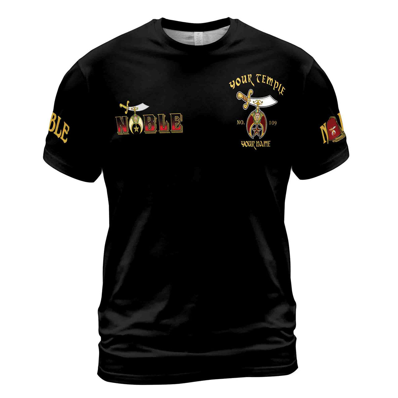 Custom Your Name, Temple Noble Shriners Ride Clyde Came 3D T-shirt Size S-5XL - FUKAMASONIC