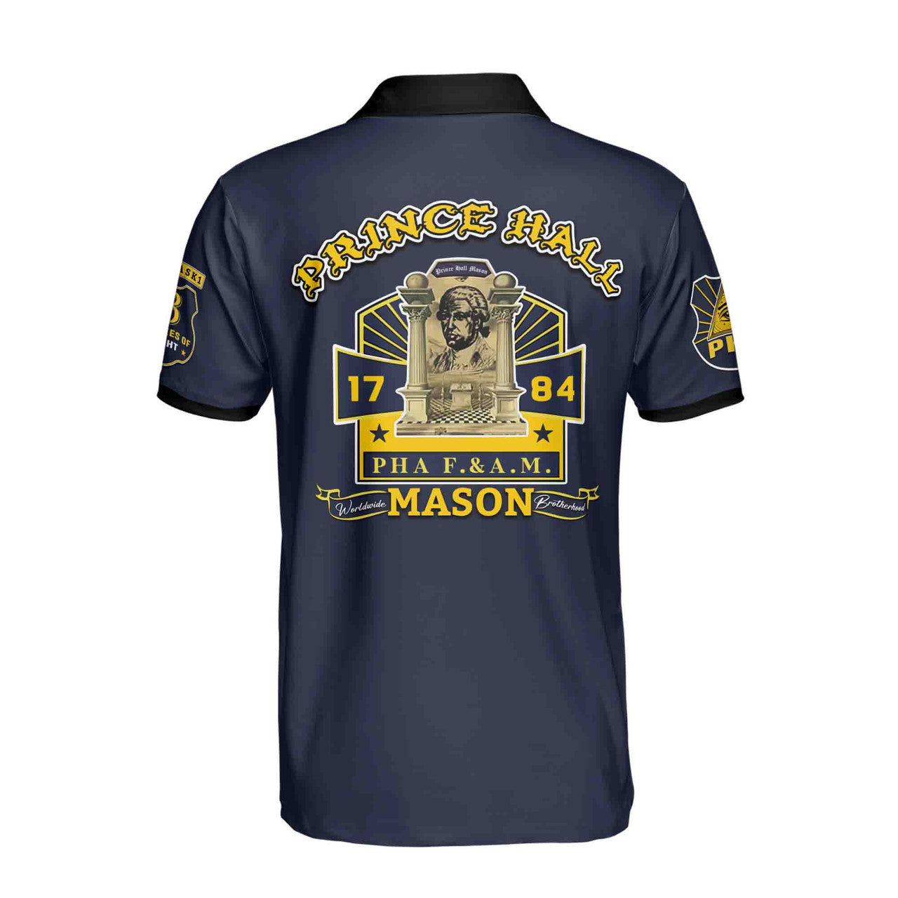 Customize Prince Hall PHA F&A Freemasonary Men's Polo Shirt S-5XL - FUKAMASONIC