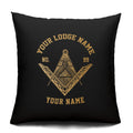 Customized Masonic Symbol Pyramid Freemason All Seeing Eye Black Pillow Case