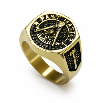 Past Master Freemasonic Masonry Retro Stainless Steel Ring