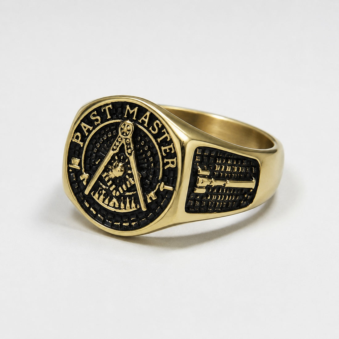 Past Master Freemasonic Masonry Retro Stainless Steel Ring