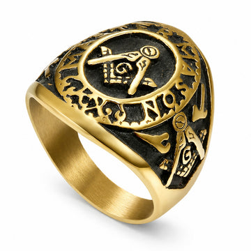 Master Mason Freemasonic Retro Stainless Steel Ring Jewerly