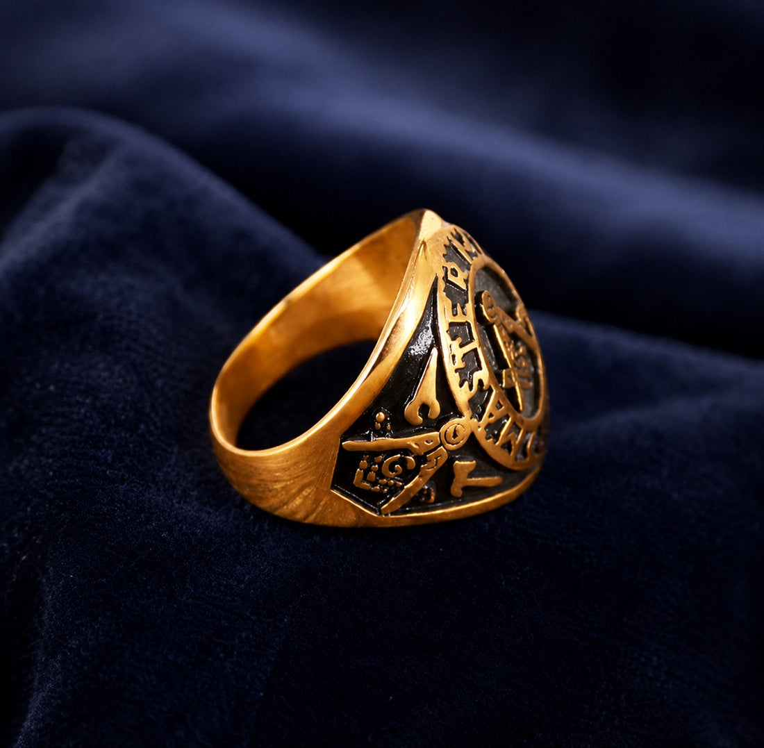 Master Mason Freemasonic Retro Stainless Steel Ring Jewerly