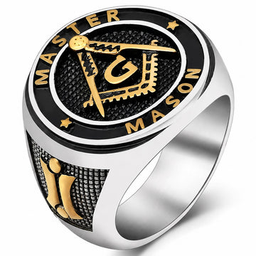Master Mason Freemason Signet Stainless Steel Masonic Ring
