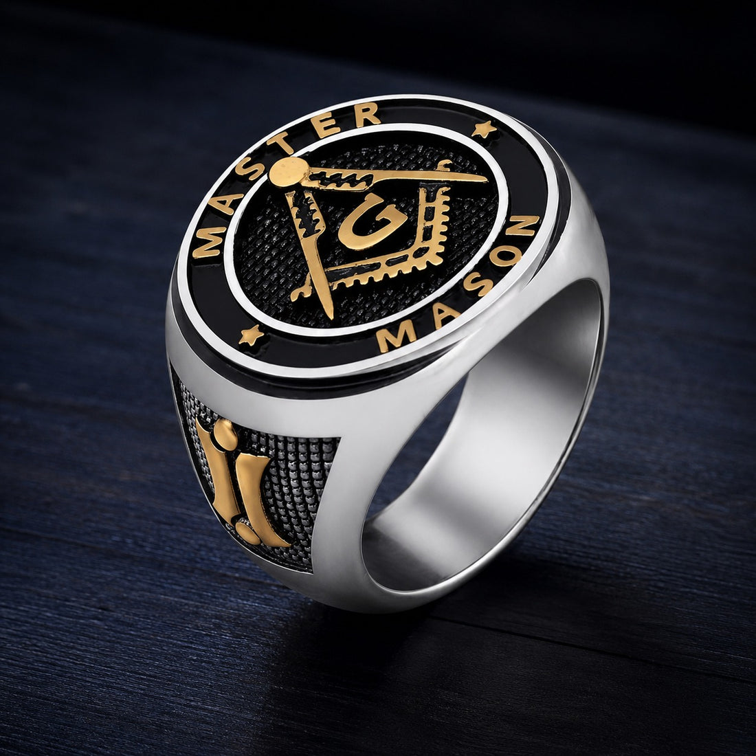 Master Mason Freemason Signet Stainless Steel Masonic Ring