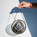 Masonic Symbol Mosaic Stone, Silver Stained Glass Suncatcher, Lodge Gift - FUKAMASONIC