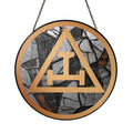 Royal Arch Symbol Mosaic Pattern, York Rite Stained Glass Suncatcher