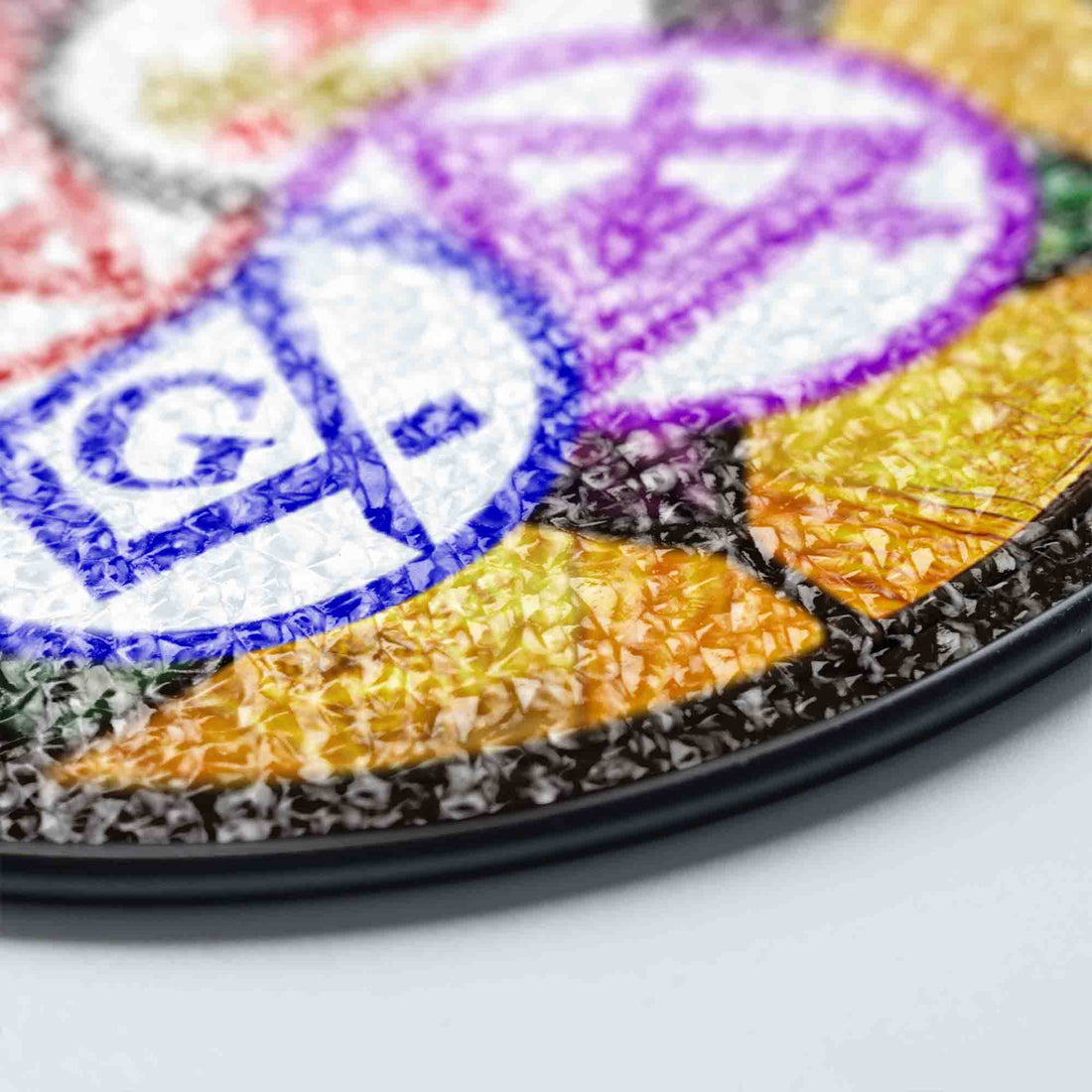 York Rite Mosaic Symbols Colorful Masonic Stained Glass Suncatcher
