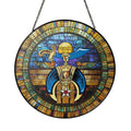 Shriners Symbol Egyptian Sun Altar Colorful Stained Glass Suncatcher