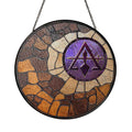 Cryptic Council Symbol Burrowed Ground Purple Glass Masonic Gift