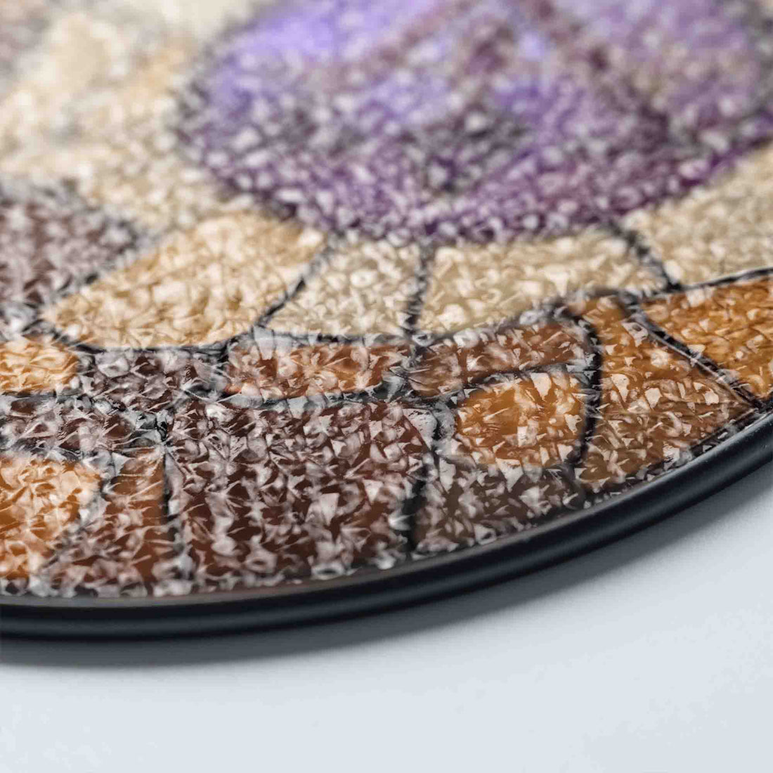 Cryptic Council Symbol Burrowed Ground Purple Glass Masonic Gift