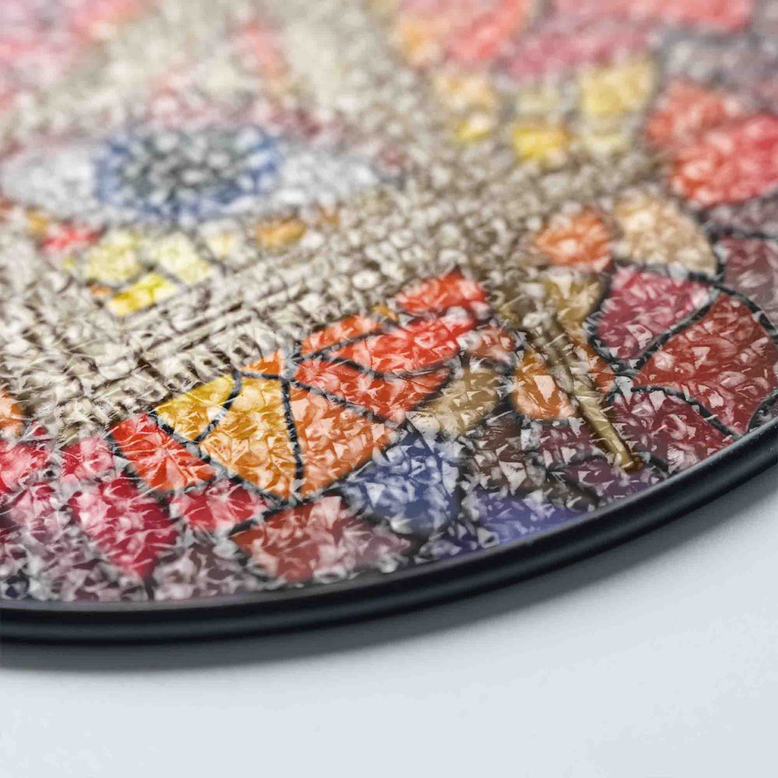 All Seeing Eye Mosaic Pattern Masonic Colorful Glass Suncatcher