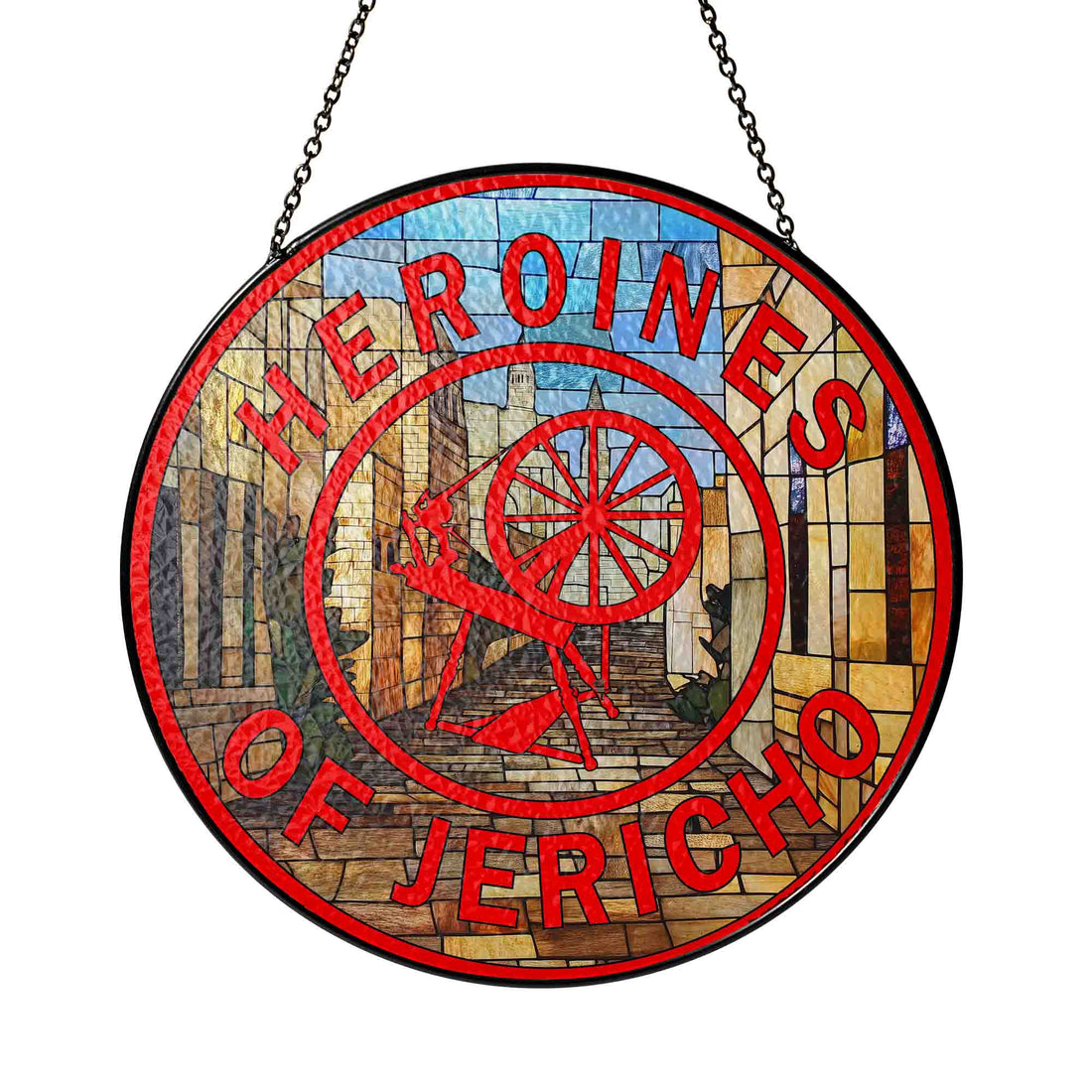 Heroines of Jericho Street Symbol Sand Red Stained Glass Gift