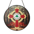 Knights Templar Court Red Theater Masonic Glass Suncatcher