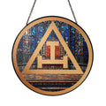 Royal Arch Throne Room Symbol Masonic Glass Suncatcher