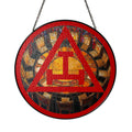 Royal Arch Round Table Red Yellow Masonic Stained Glass Gift