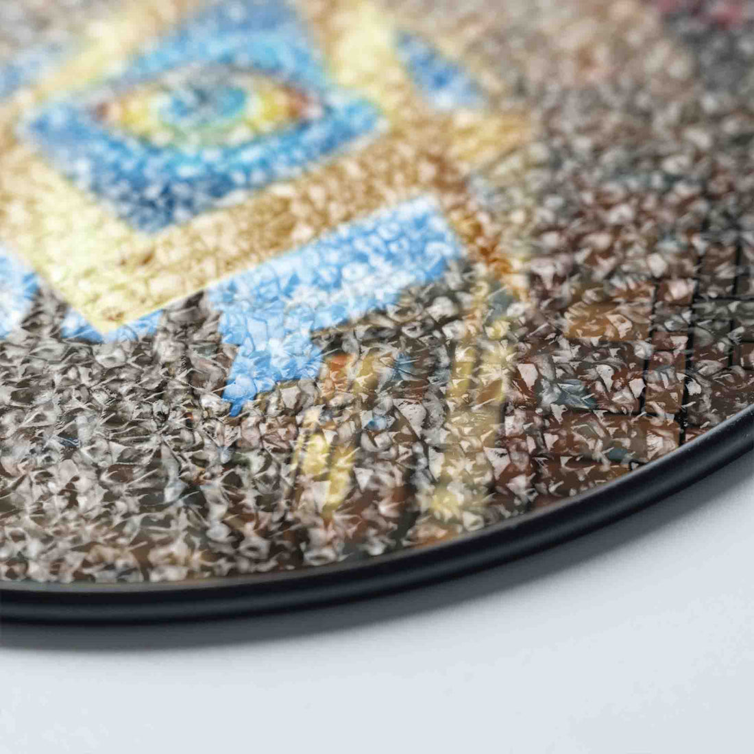 Masonic Stairs Arch Eye Symbol Gold Blue Glass Suncatcher