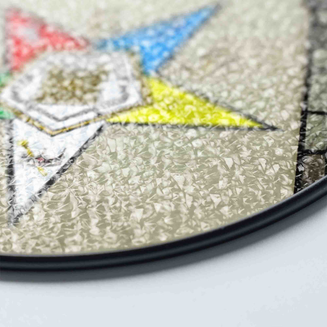 OES Wall Tablet Symbol Beige Masonic Chapter Stained Glass Art