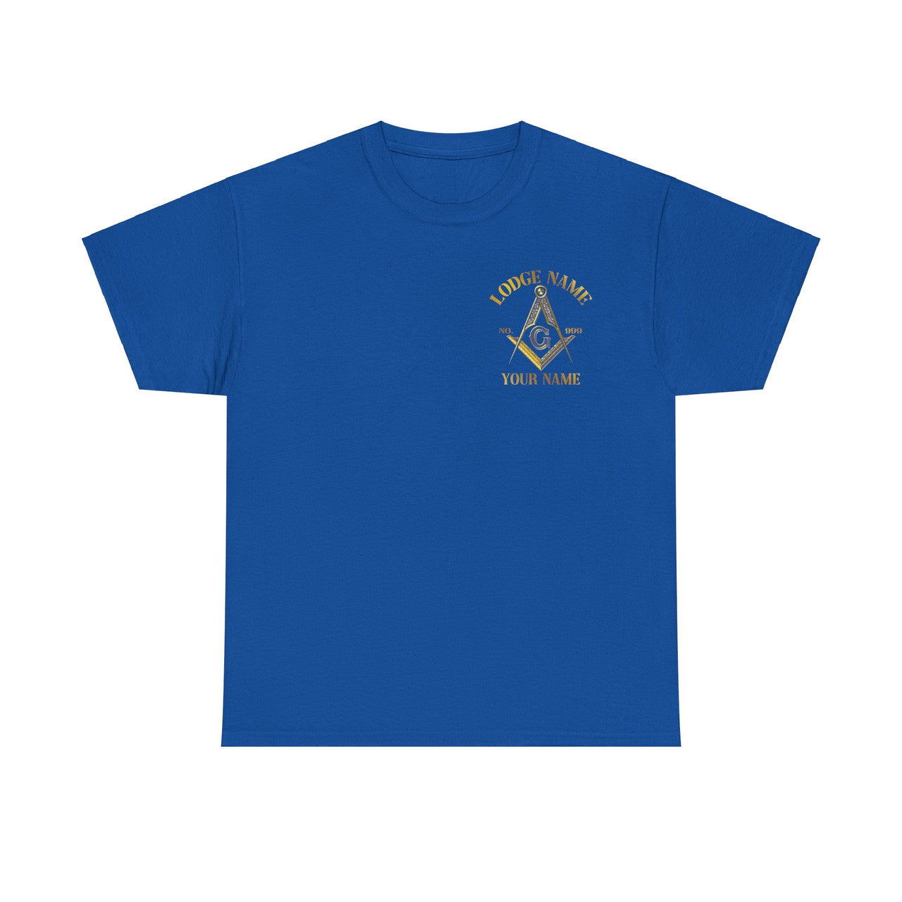 Customize Name Number Lodge Masonic Freemasonary Logo Unisex T-shirt S-5XL - FUKAMASONIC