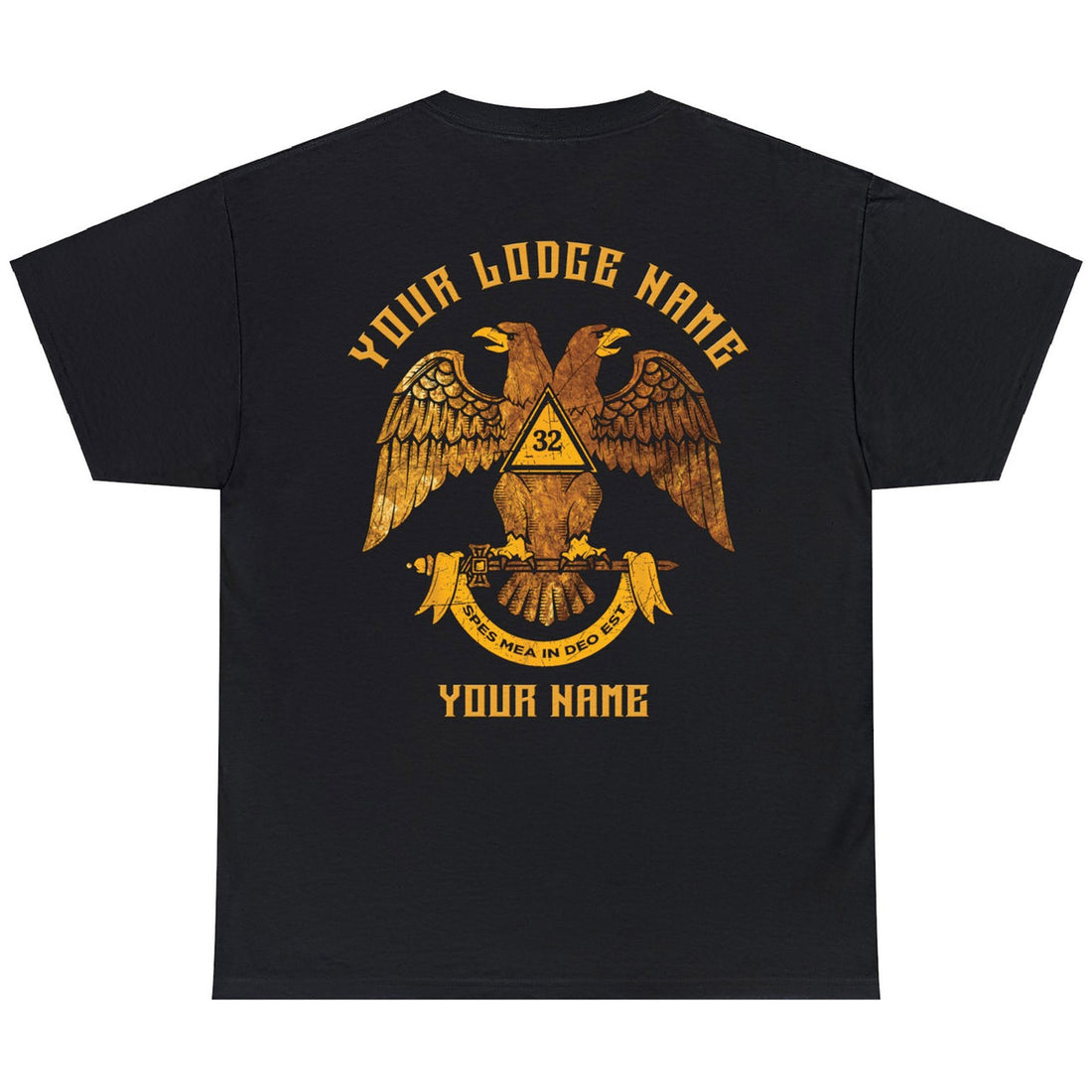 Custom Scottish Rite 32 Degree Emblem Masonic Unisex T-Shirt S-5XL
