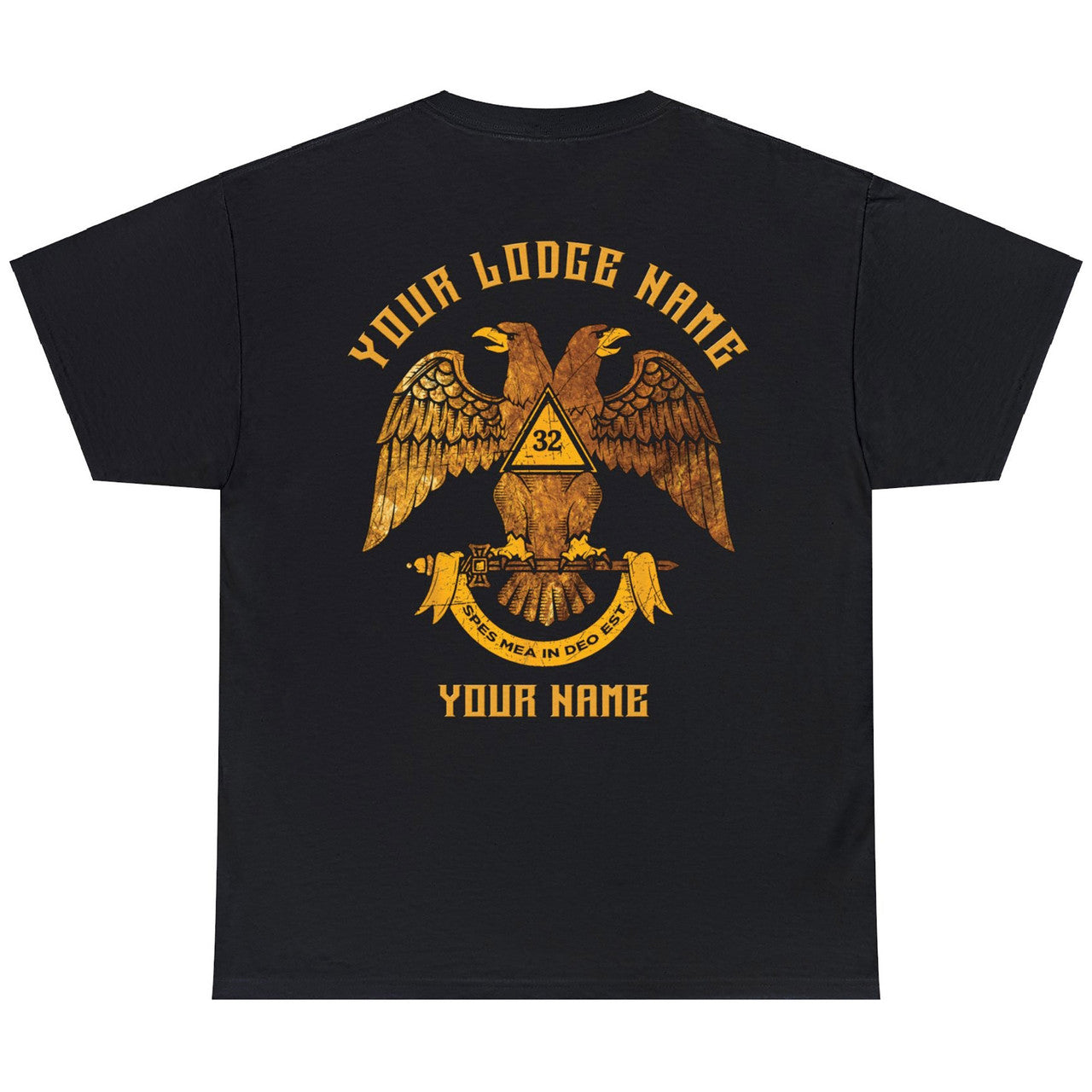 Custom Scottish Rite 32 Degree Emblem Masonic Unisex T-Shirt S-5XL