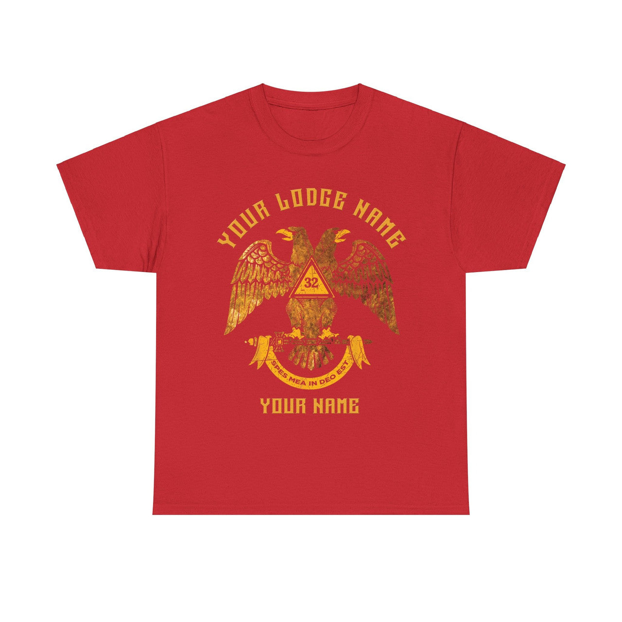 Custom Scottish Rite 32 Degree Emblem Masonic Unisex T-Shirt S-5XL - FUKAMASONIC