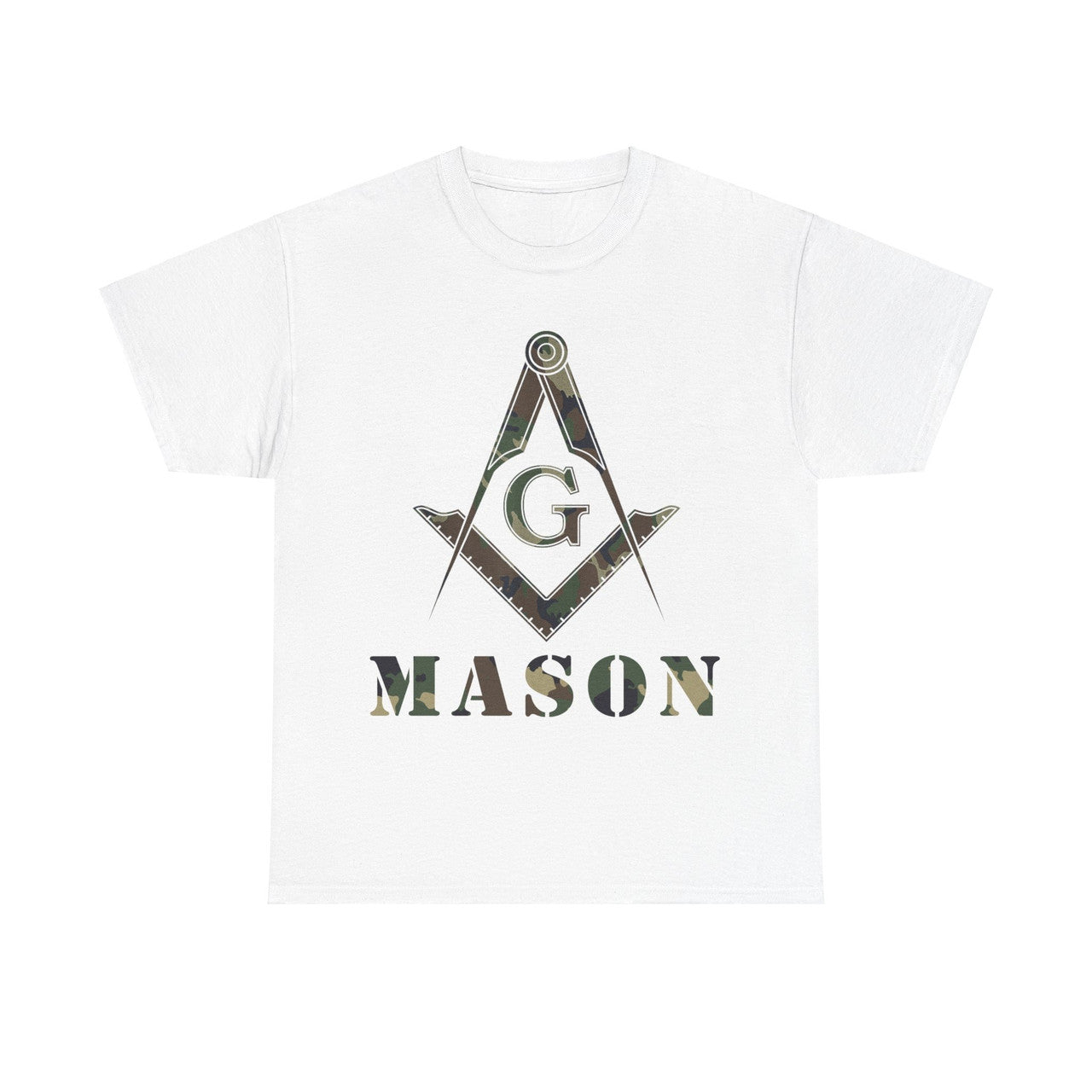 Masonic Camo Square and Compass, Mason Freemason Unisex T-Shirt S-5XL - FUKAMASONIC