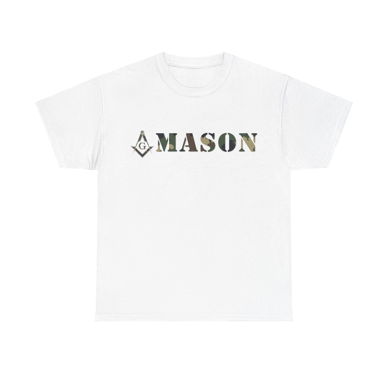 Camo Masonic Square and Compass, Freemasonary Unisex T-Shirt S-5XL - FUKAMASONIC