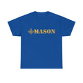 Golden Masonic Square and Compass, Freemasonary Unisex T-Shirt S-5XL - FUKAMASONIC