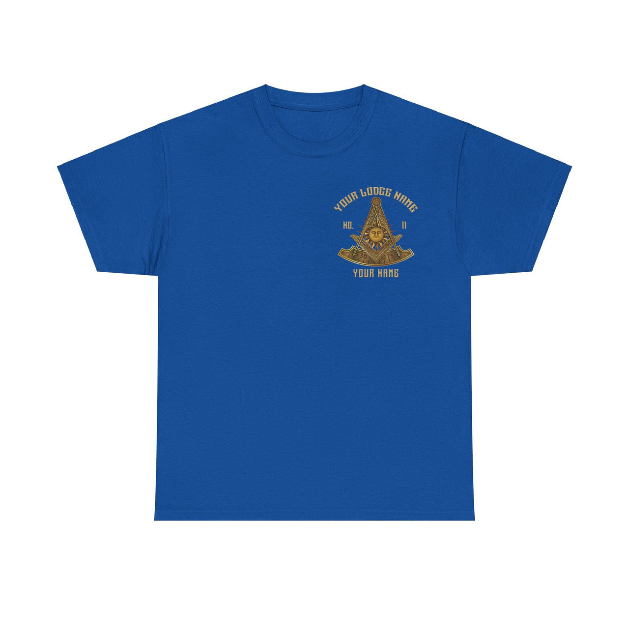 Custom Lodge Name Number Masonic Past Master Sun Freemason Unisex T-Shirt - FUKAMASONIC