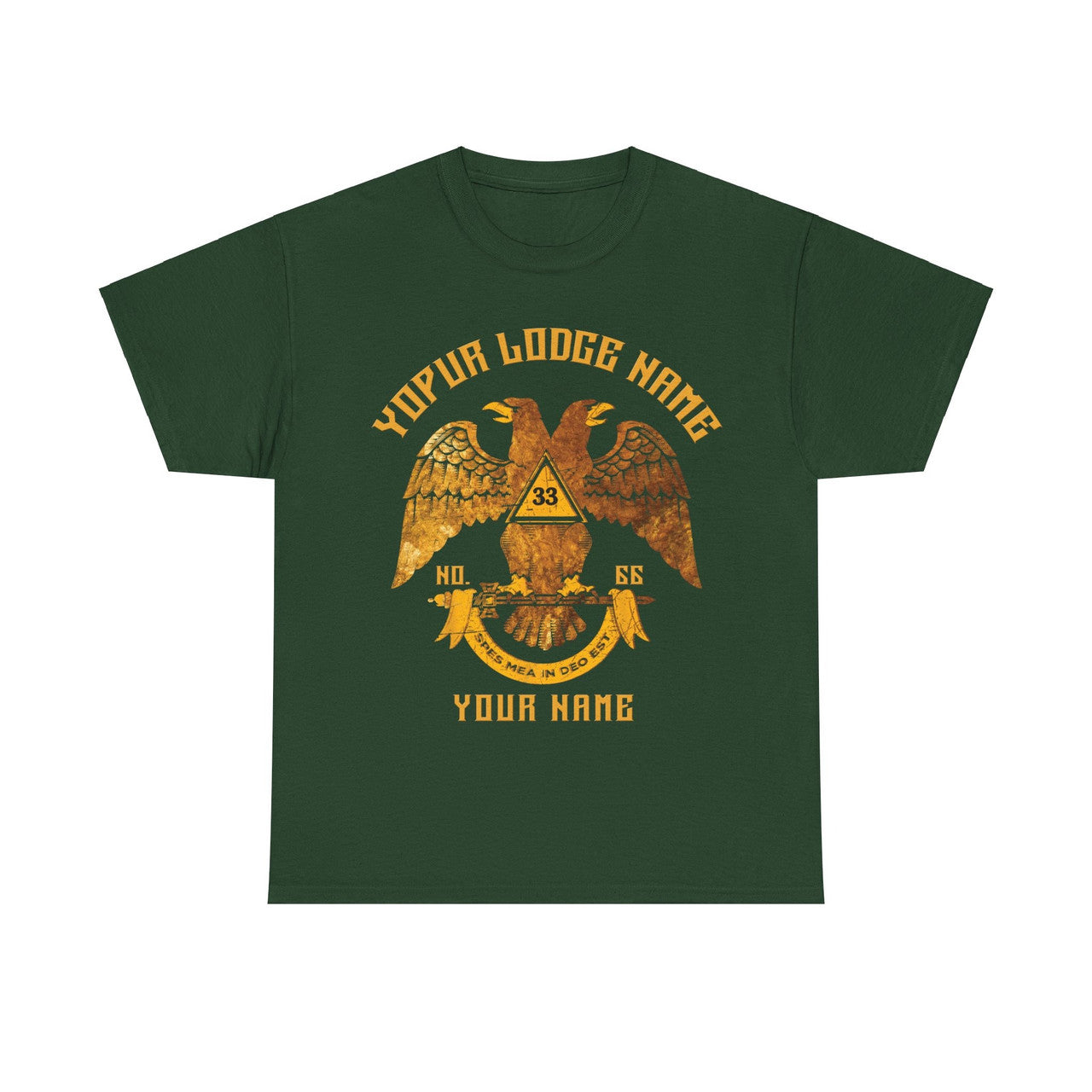 Custom Scottish Rite 33 Degree Emblem Masonic Unisex T Shirt S-5XL - FUKAMASONIC
