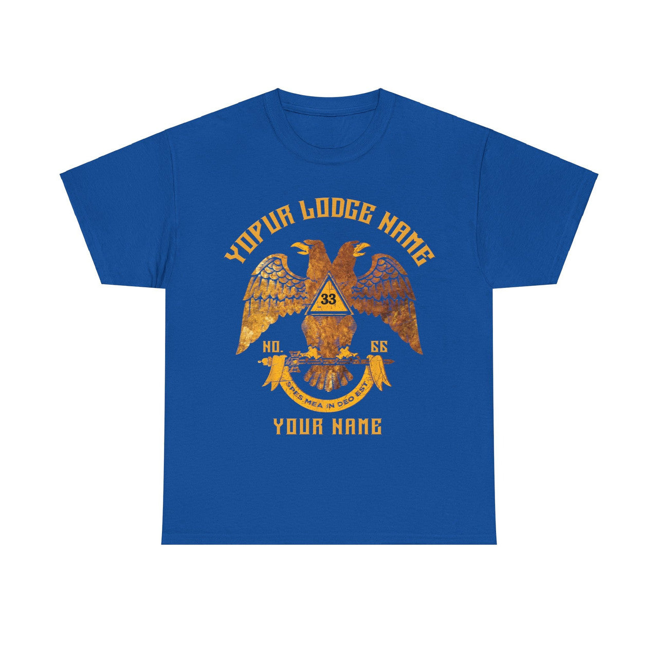 Custom Scottish Rite 33 Degree Emblem Masonic Unisex T Shirt S-5XL - FUKAMASONIC