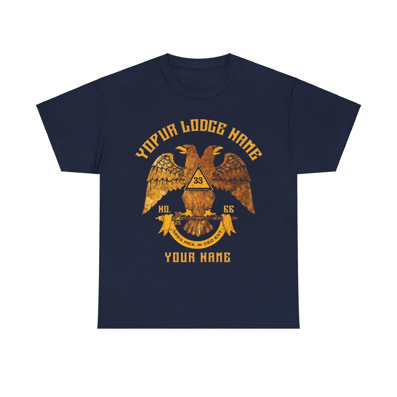 Custom Scottish Rite 33 Degree Emblem Masonic Unisex T Shirt S-5XL - FUKAMASONIC