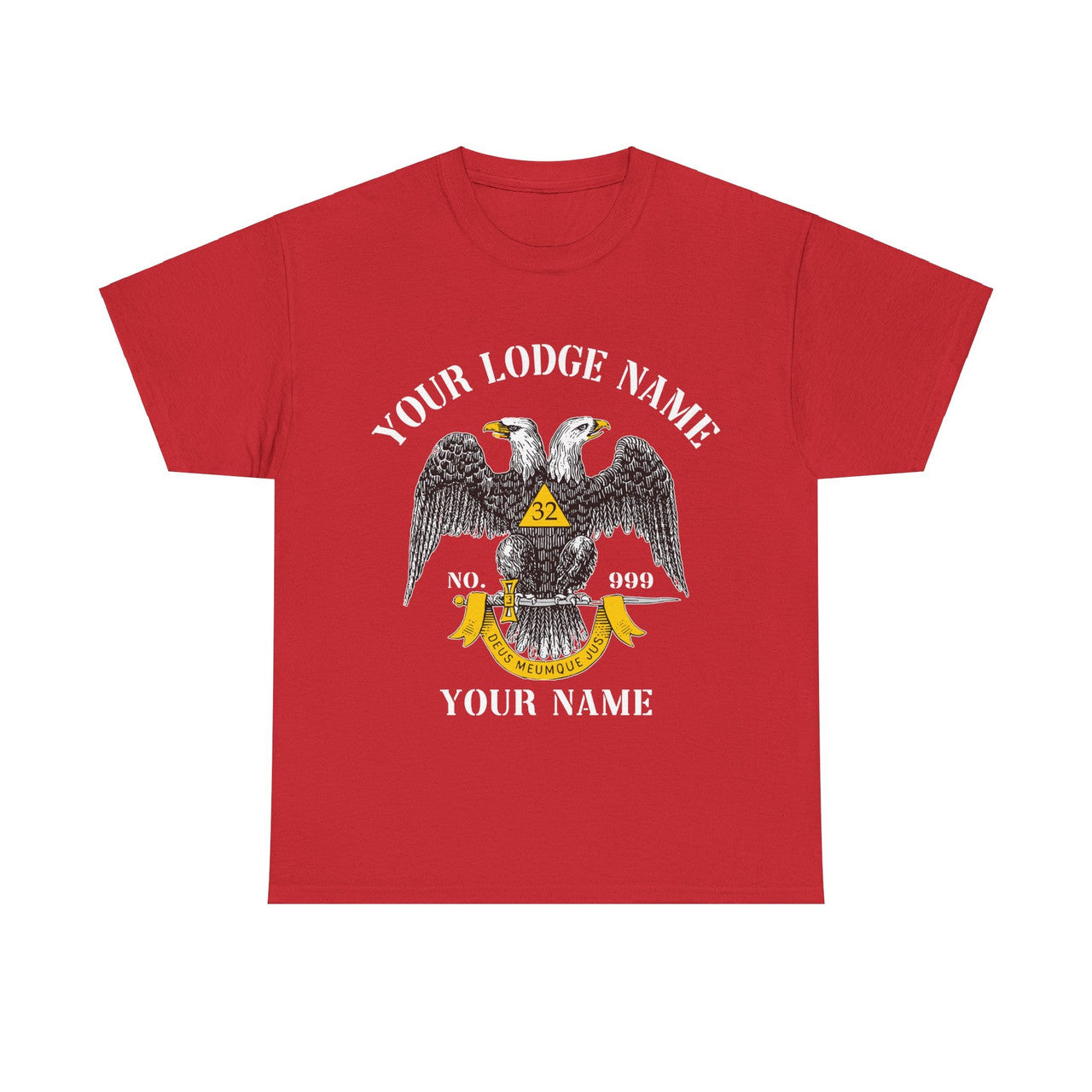 Customized Scottish Rite 32 Degree Emblem Masonic Unisex T Shirt S-5XL - FUKAMASONIC